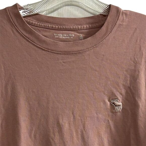 Abercrombie & Fitch Men's Pink Crew Neck Tee Size L Tall - Picture 4 of 8